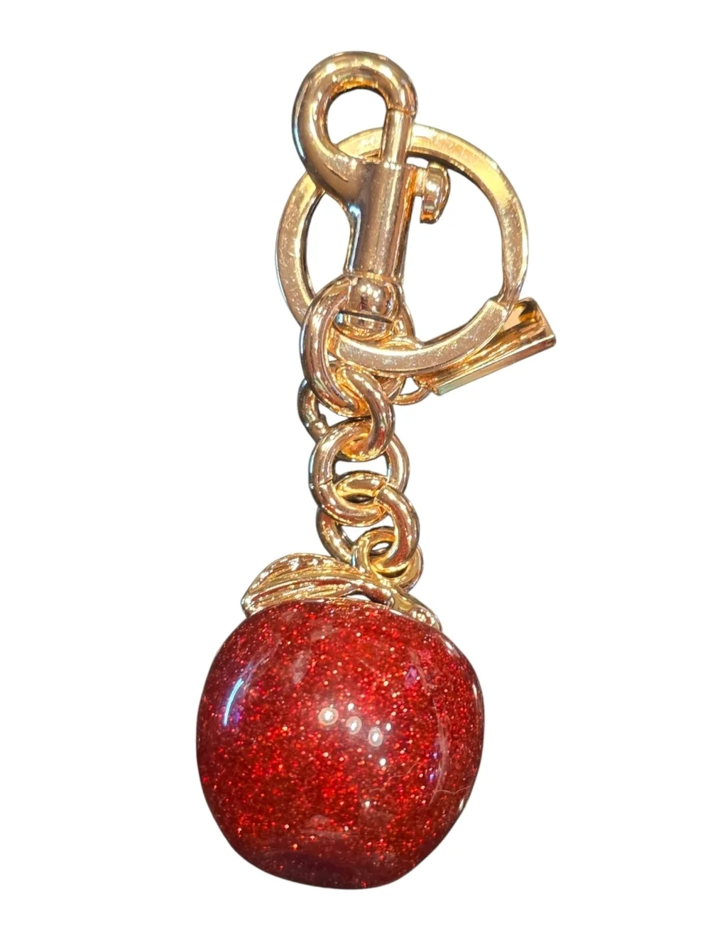 Red Glitter Apple Large Designer Inspired Fashion Purse Charm